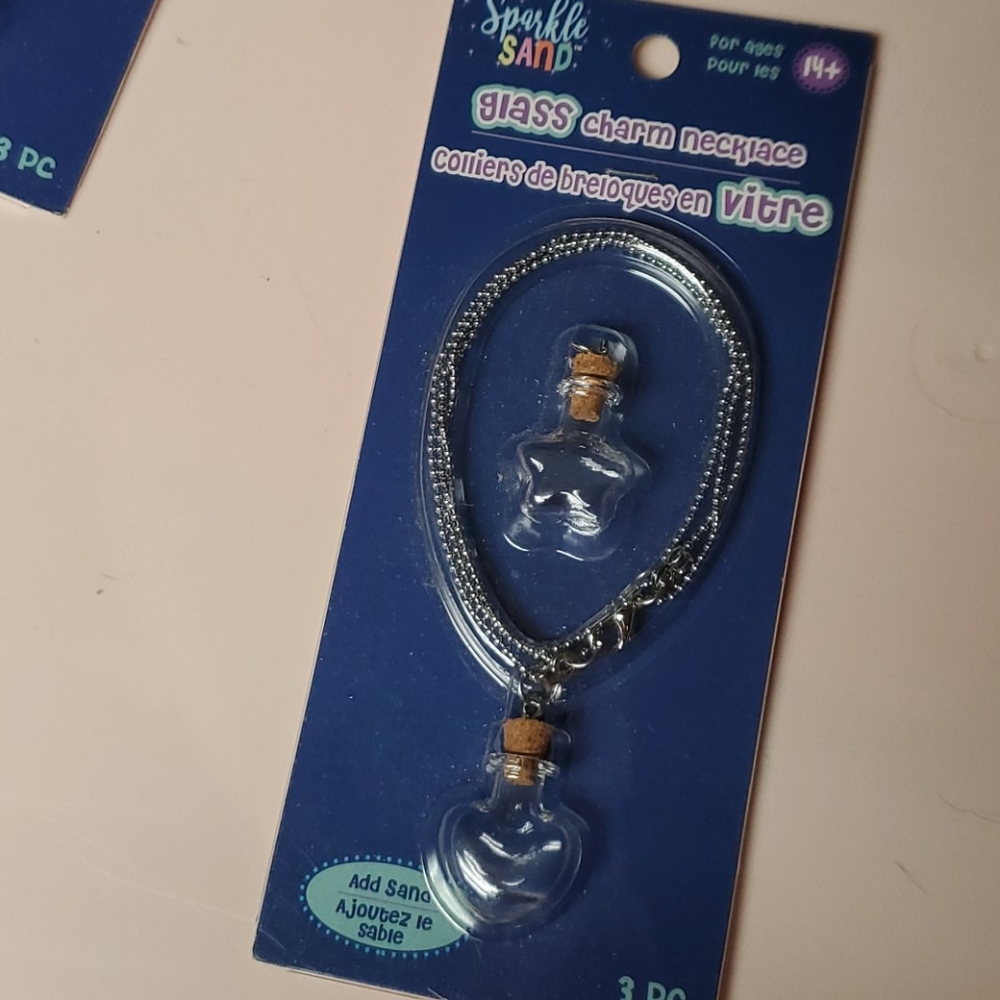 Nwt Glass Bottle charm diy necklace